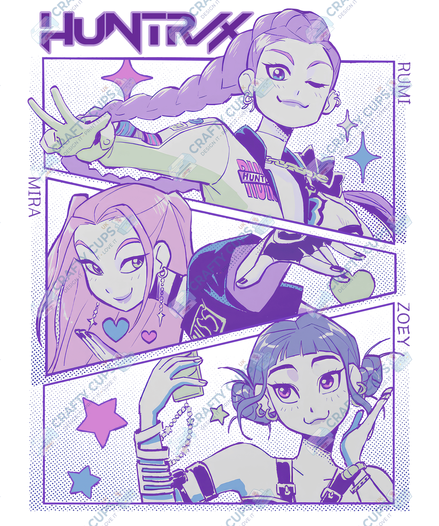 Demon Hunters DTF Transfer – Various Designs & Sizes (Part Two of Six), Heat Press Ready