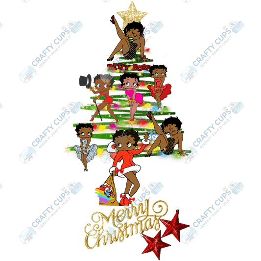 Christmas Tree DTF Transfers – Festive Character Designs (4"–10")