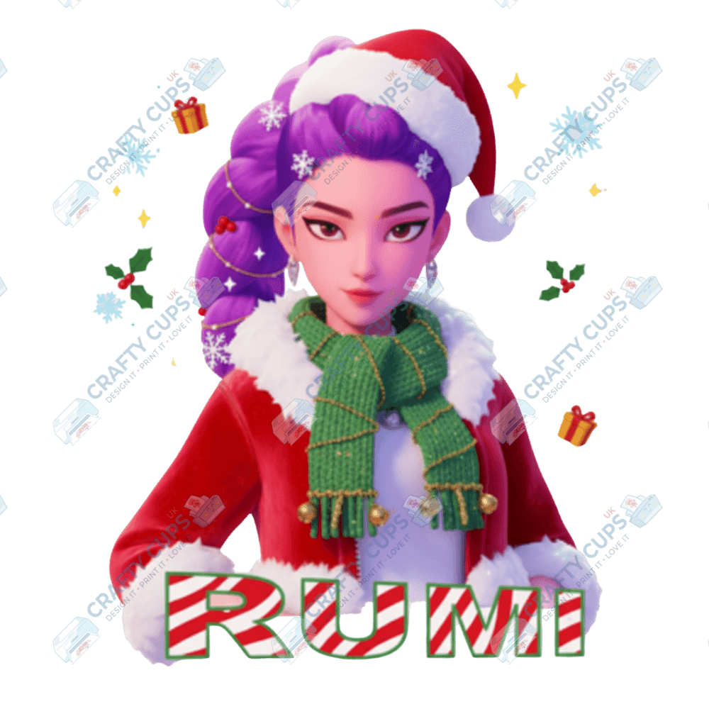 Christmas Demon Hunters DTF Transfer – Festive Anime Style (Part One of Four), Various Sizes & Designs, Heat Press Ready