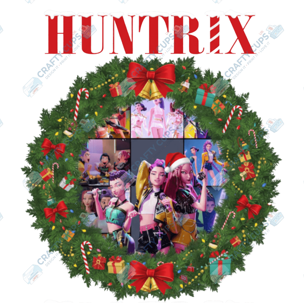 Christmas Demon Hunters DTF Transfer – Festive Anime Style (Part One of Four), Various Sizes & Designs, Heat Press Ready