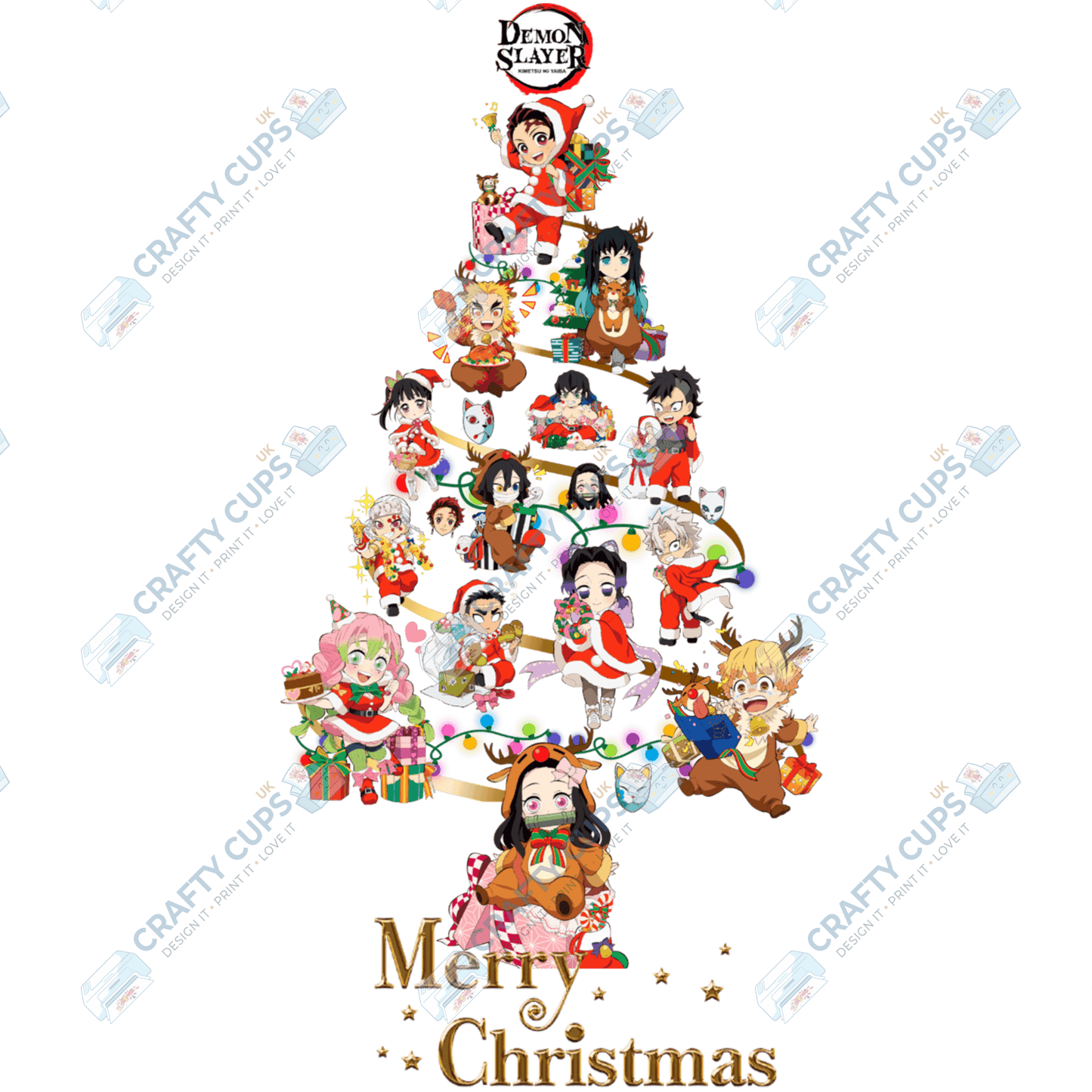 Christmas Tree DTF Transfers – Festive Character Designs (4"–10")