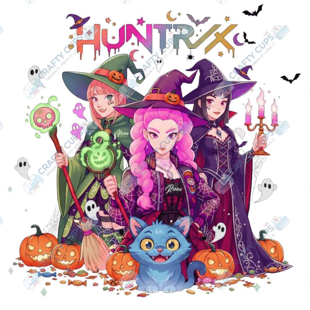 Halloween Demon Hunters DTF Transfer – Spooky Anime Style Design (Part Four of Four), Various Sizes & Heat Press Ready