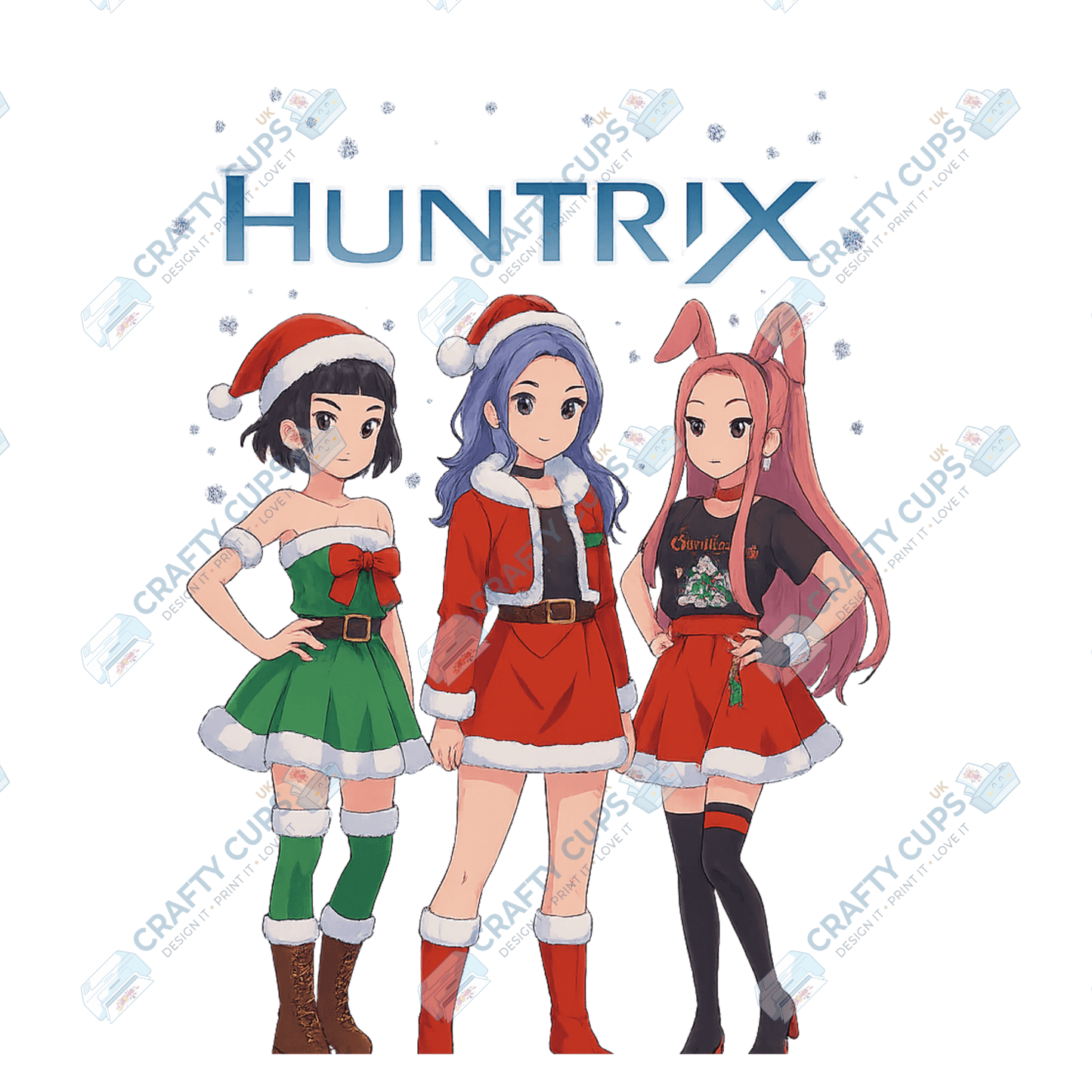 Christmas Demon Hunters DTF Transfer – Festive Anime Style (Part Three of Four), Various Sizes & Designs, Heat Press Ready