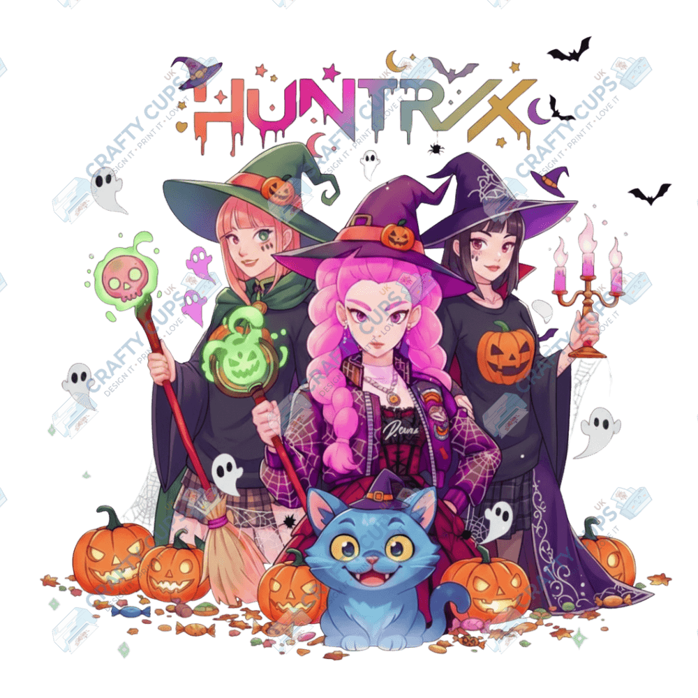 Halloween Demon Hunters DTF Transfer – Spooky Anime Style Design (Part Four of Four), Various Sizes & Heat Press Ready