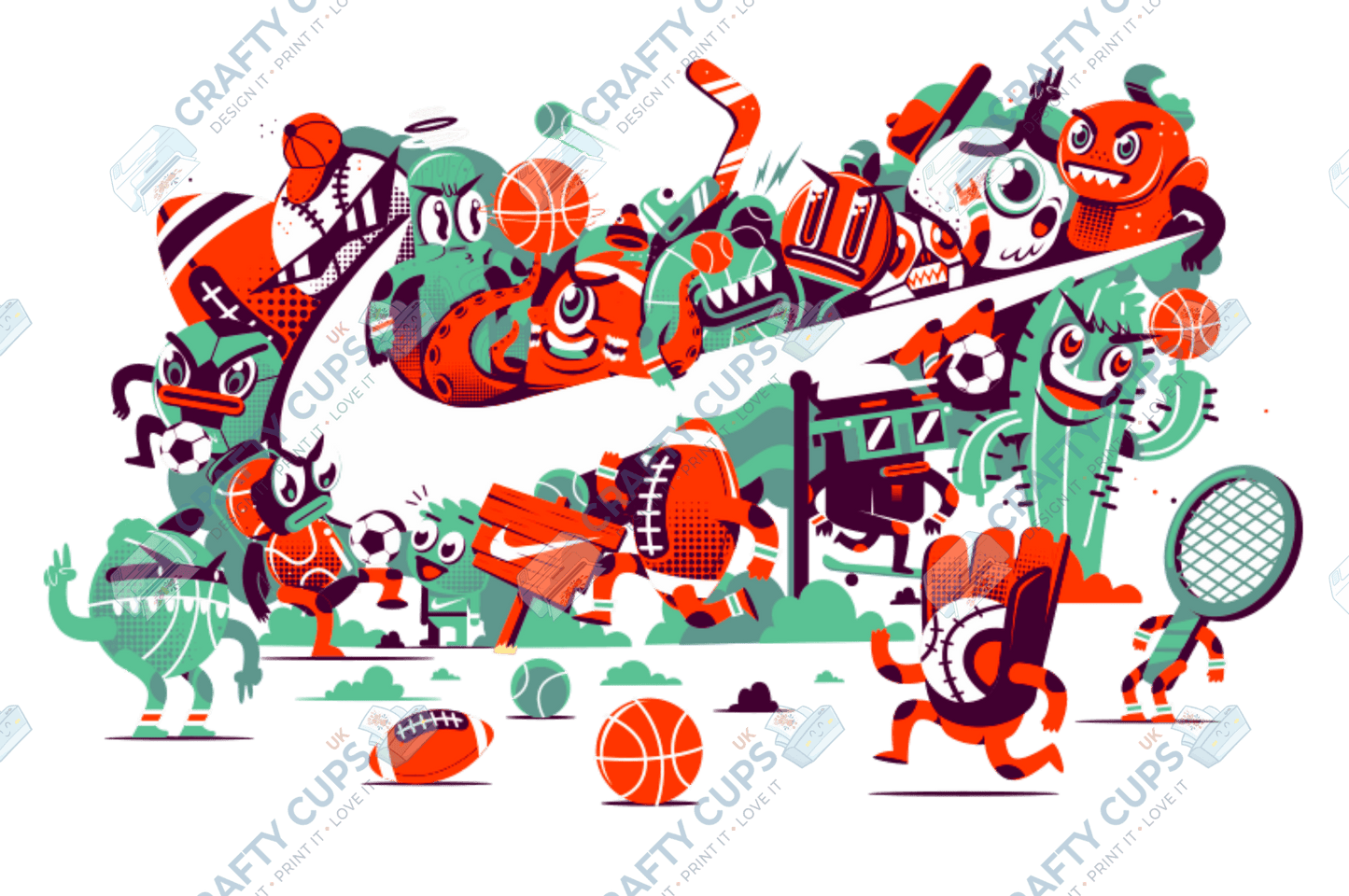Sports DTF Transfer – Various Designs & Sizes (Part Four of Four), Heat Press Ready