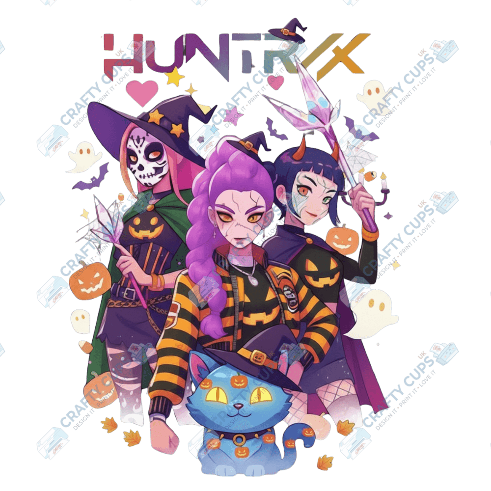 Halloween Demon Hunters DTF Transfer – Spooky Anime Style Design (Part Four of Four), Various Sizes & Heat Press Ready