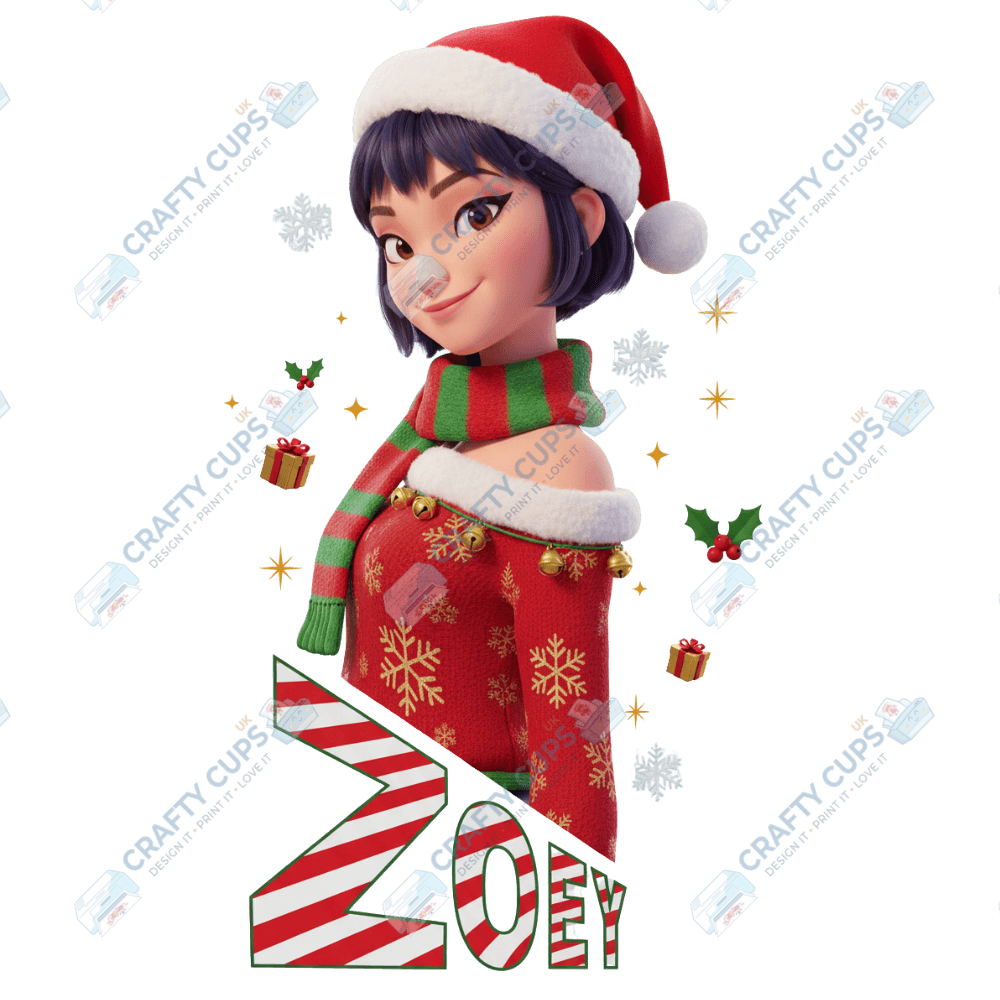 Christmas Demon Hunters DTF Transfer – Festive Anime Style (Part One of Four), Various Sizes & Designs, Heat Press Ready