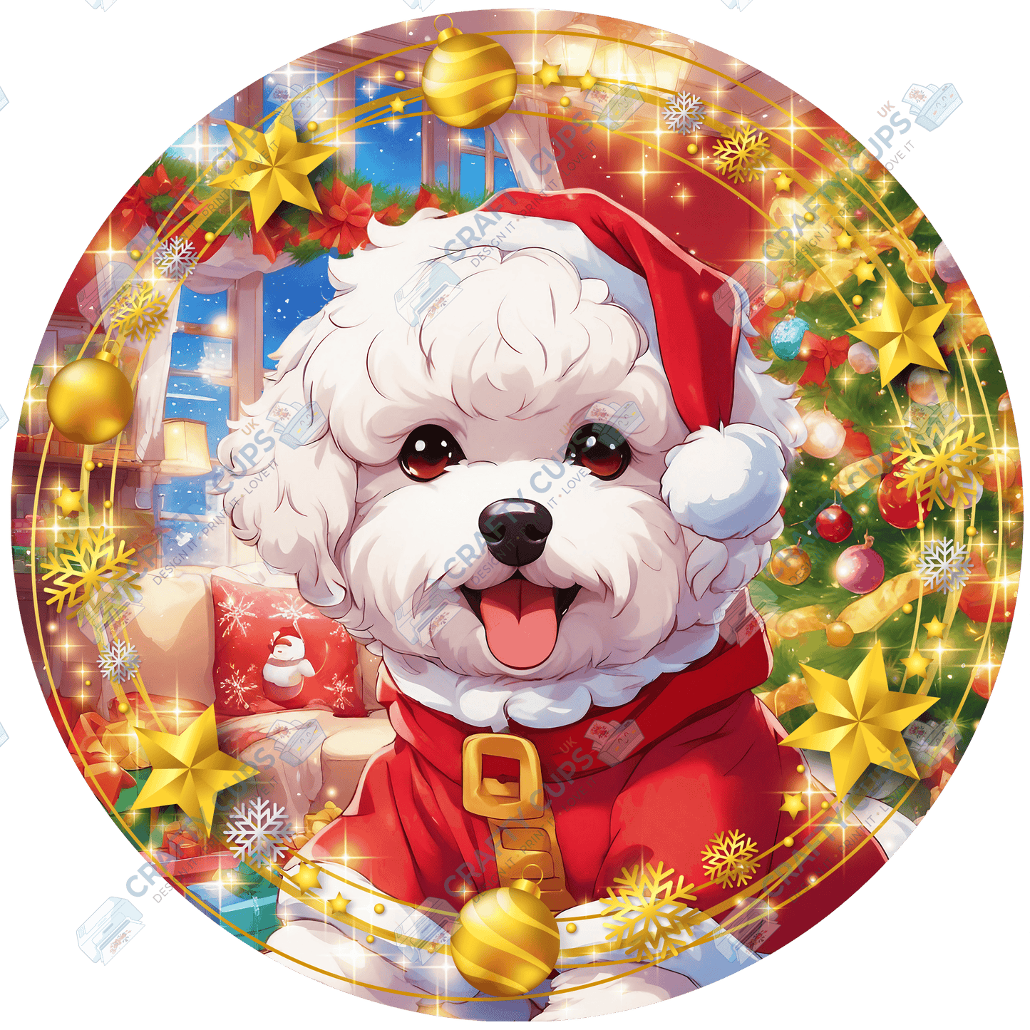 Christmas Dog Breeds DTF Transfer – Part 1 of 6 | Exclusive Secret Sub Design | Various Sizes – Crafty Cups UK