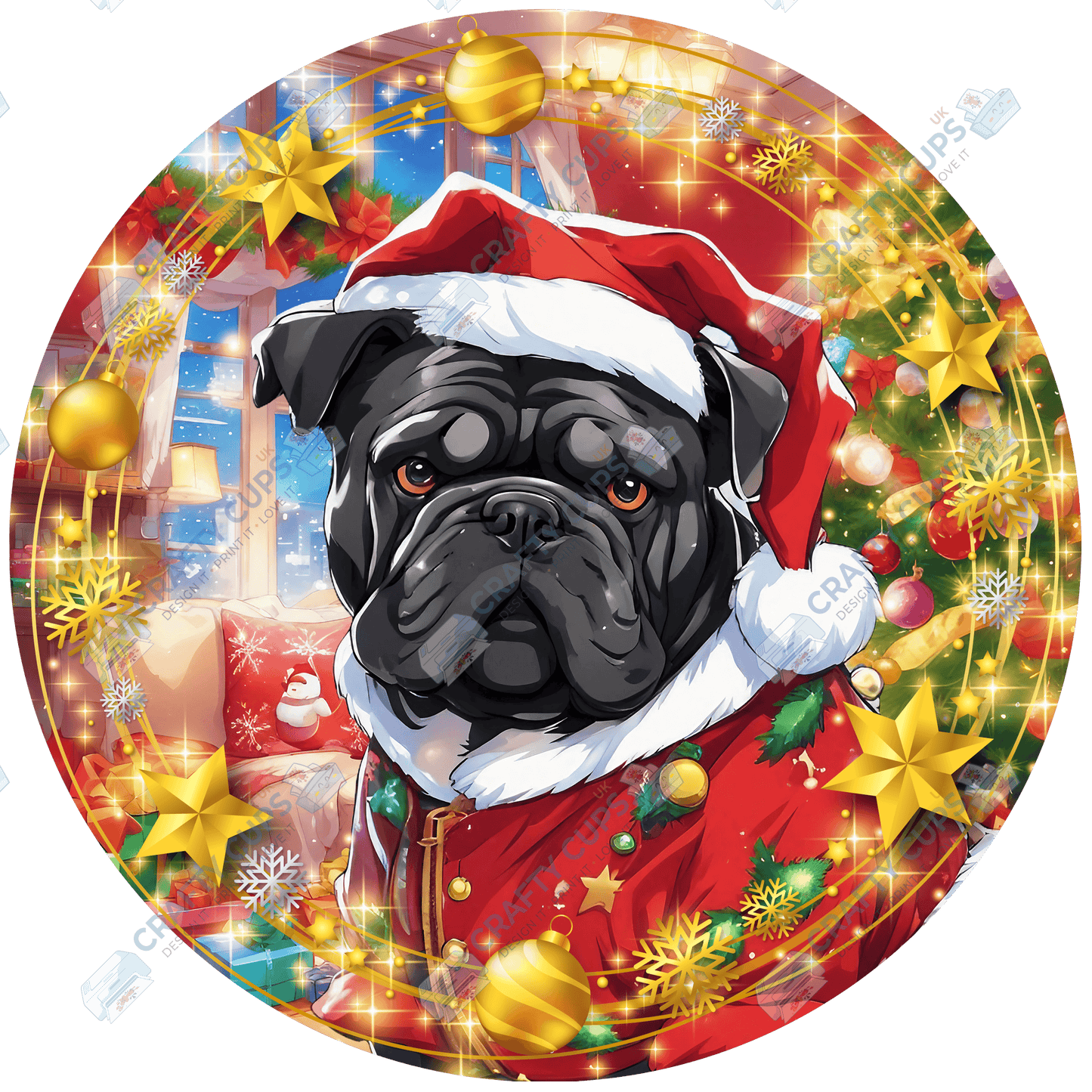 Christmas Dog Breeds DTF Transfer – Part 1 of 6 | Exclusive Secret Sub Design | Various Sizes – Crafty Cups UK
