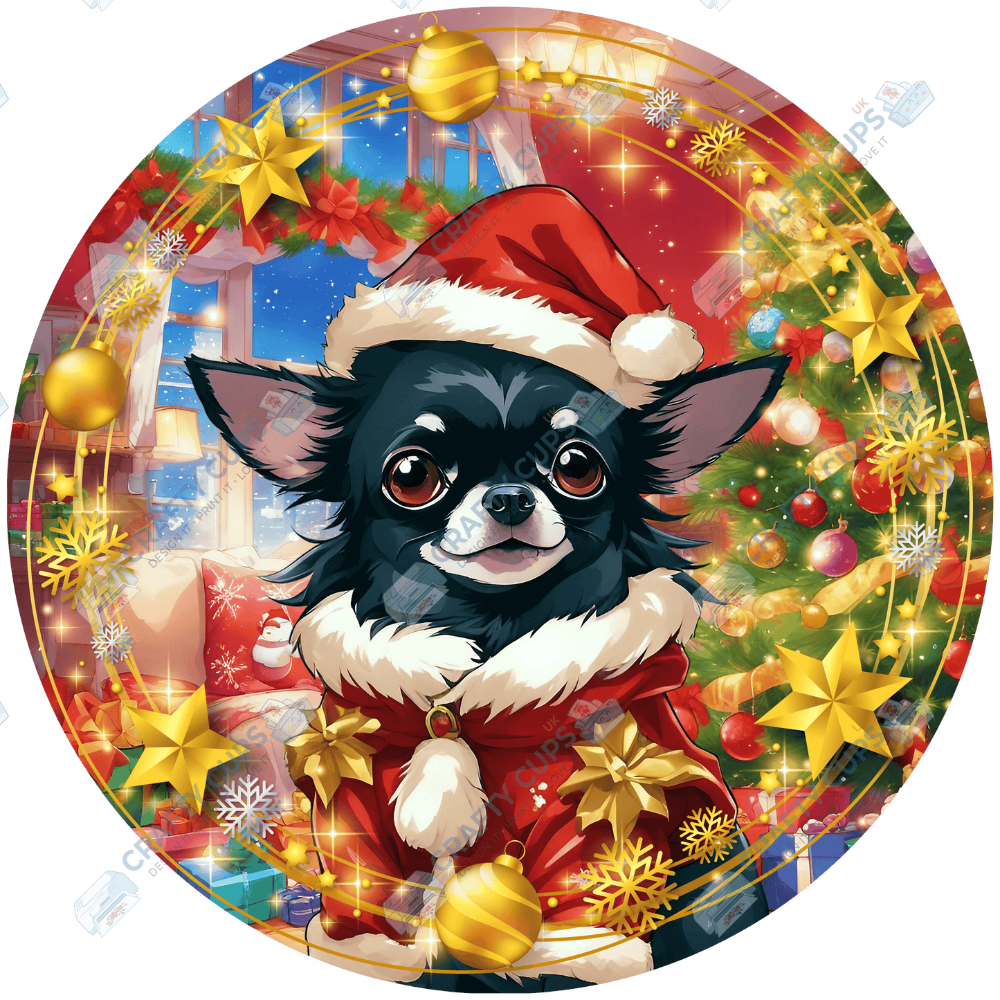 Christmas Dog Breeds DTF Transfer – Part 2 of 6 | Exclusive Secret Sub Design | Various Sizes – Crafty Cups UK
