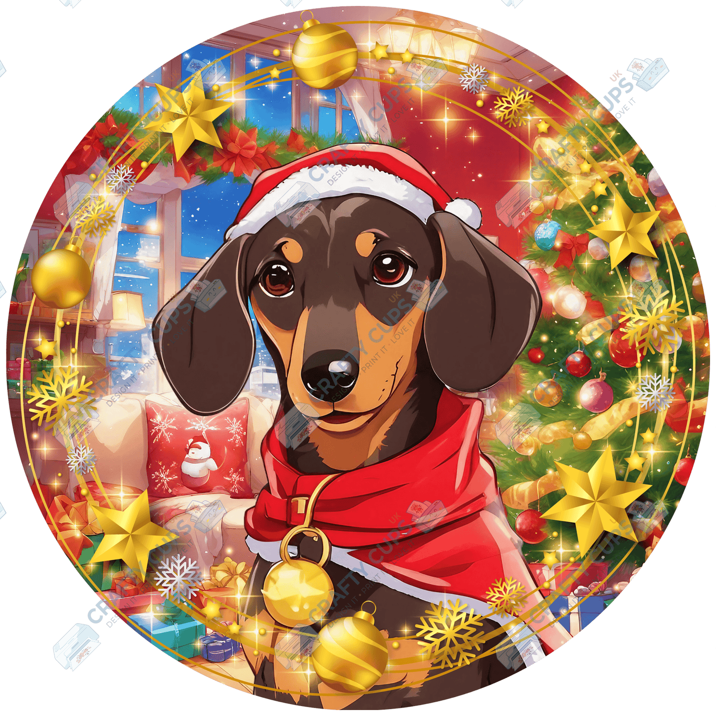 Christmas Dog Breeds DTF Transfer – Part 3 of 6 | Exclusive Secret Sub Design | Various Sizes – Crafty Cups UK