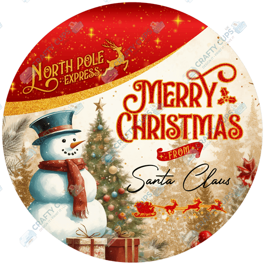 Merry Christmas from Santa Claus DTF Print – Exclusive Secret Sub Design | Various Sizes & Designs – Crafty Cups UK
