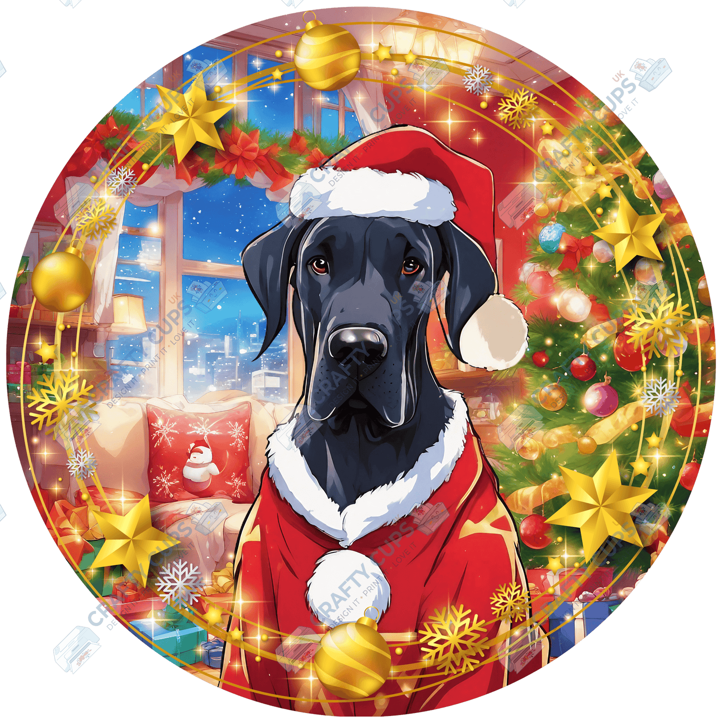 Christmas Dog Breeds DTF Transfer – Part 3 of 6 | Exclusive Secret Sub Design | Various Sizes – Crafty Cups UK