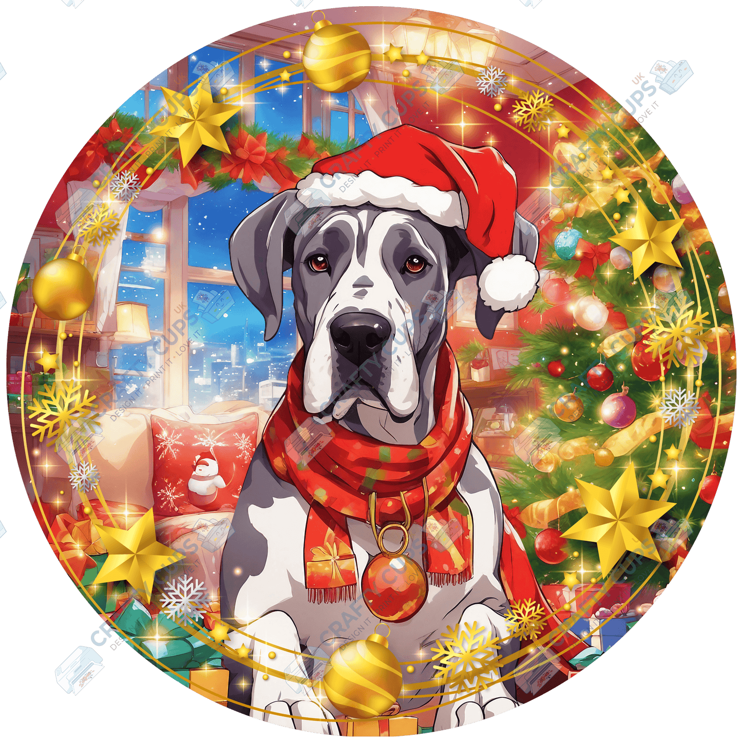 Christmas Dog Breeds DTF Transfer – Part 3 of 6 | Exclusive Secret Sub Design | Various Sizes – Crafty Cups UK