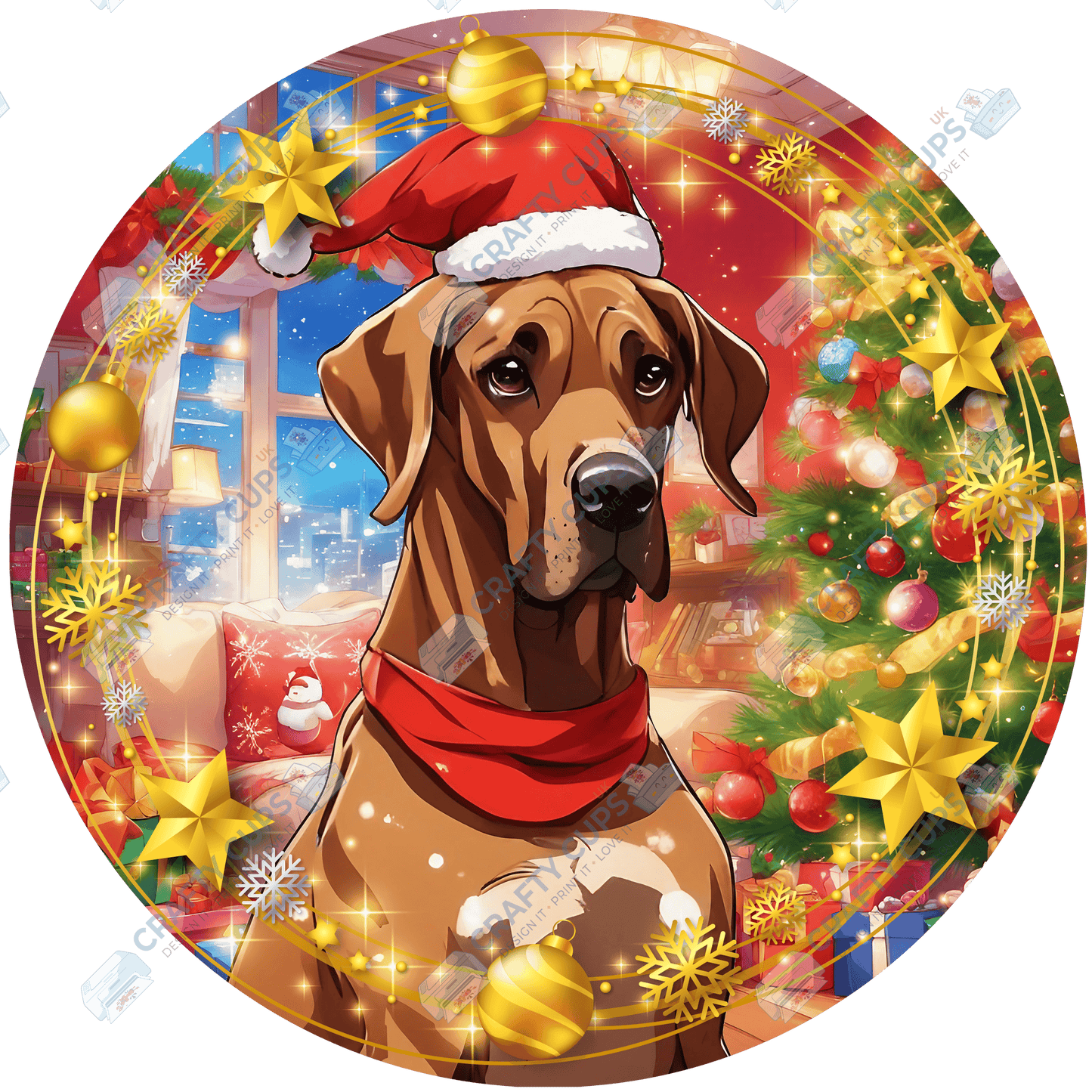 Christmas Dog Breeds DTF Transfer – Part 3 of 6 | Exclusive Secret Sub Design | Various Sizes – Crafty Cups UK