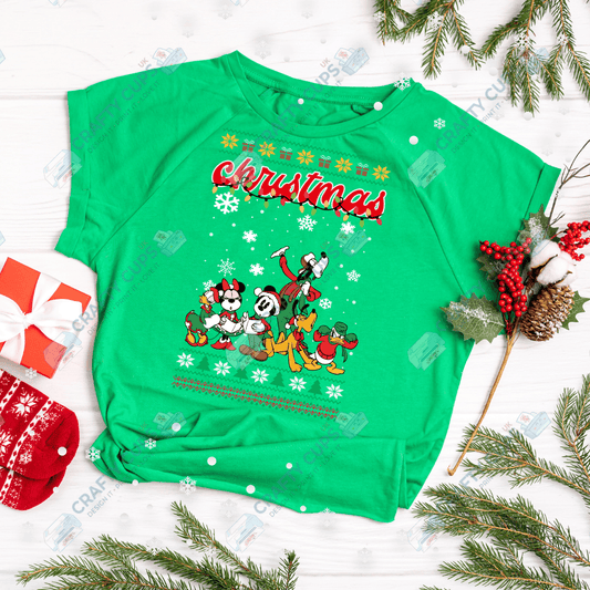 Cartoon Christmas Jumper DTF Transfer – Various Designs & Sizes Heat Press Ready