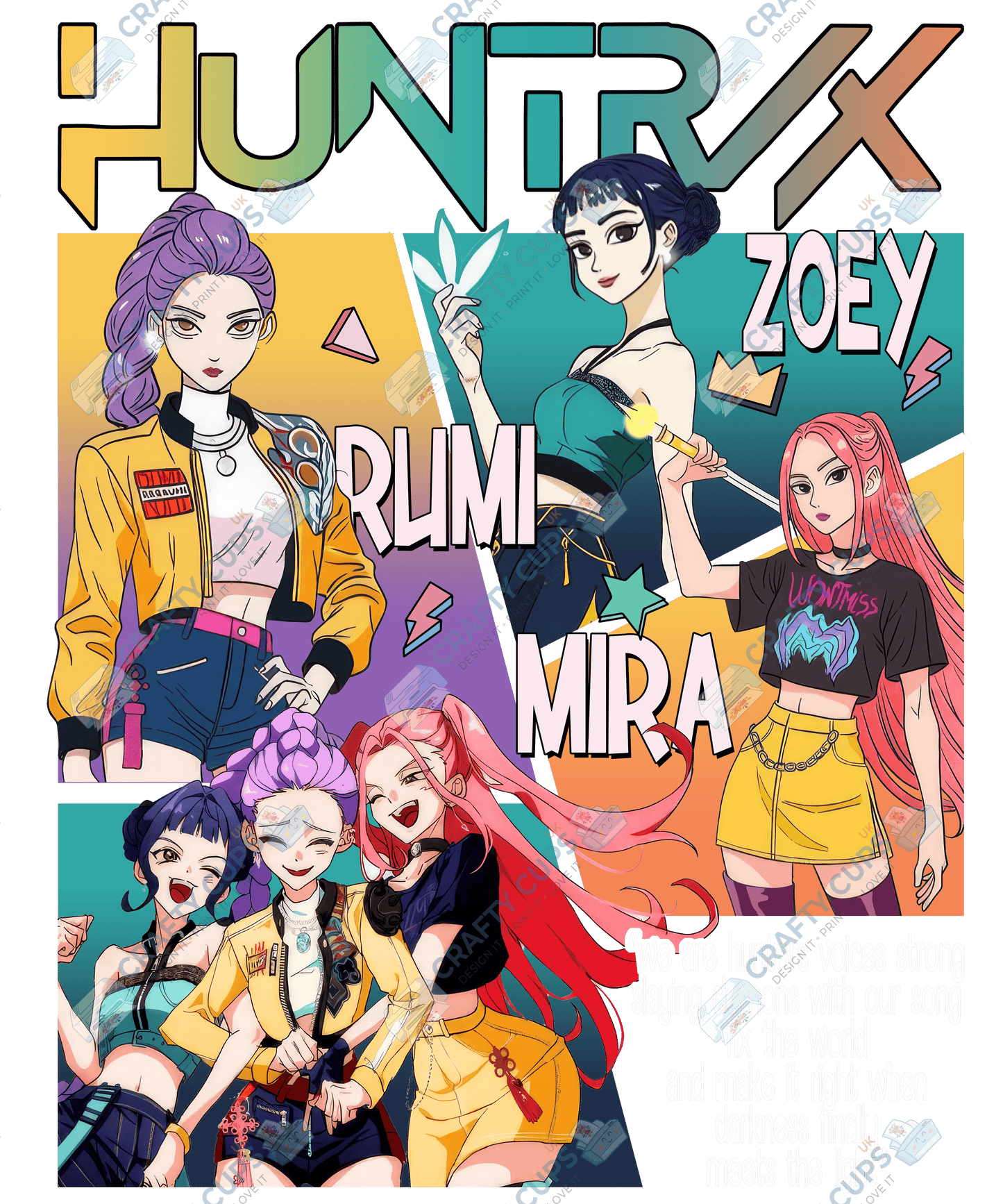 Demon Hunters DTF Transfer – Various Designs & Sizes (Part Three of Six), Heat Press Ready