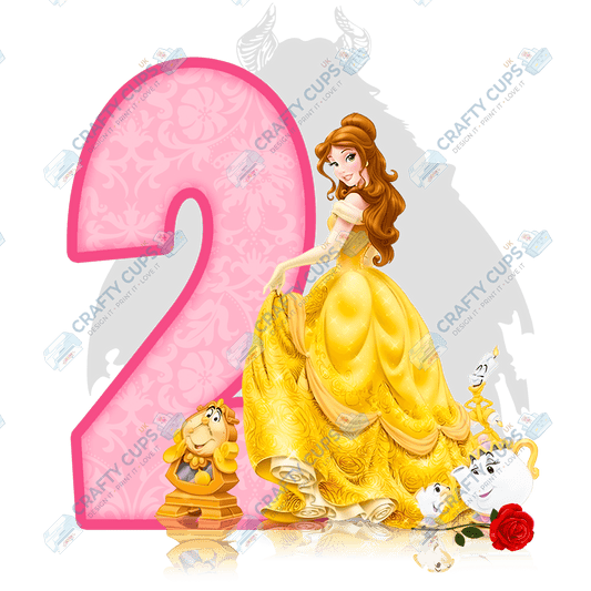 Beauty Princess Birthday DTF Transfer for Kids (Ages 1–5) – Cute Princess Design