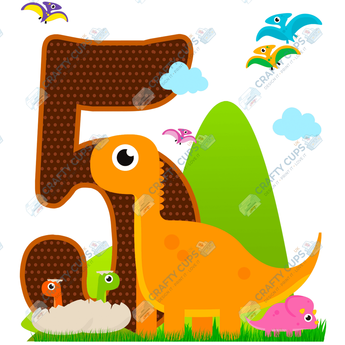 Dinosaur DTF Transfer for Kids (Ages 1–5) – Cute Dino Design for Shirts & Outfits