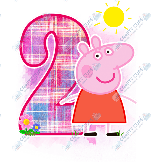 Pepper Birthday DTF Transfer for Kids (Ages 1–5) – Cute Piggy Design
