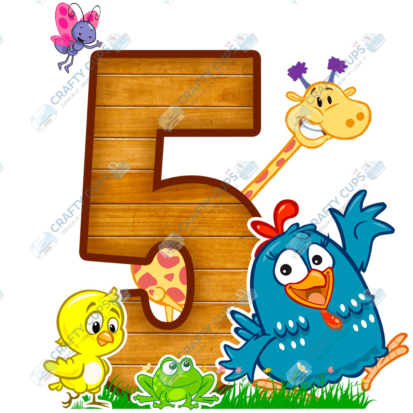 Cute Animals DTF Transfer for Kids (Ages 1–5) – Bright & Adorable Design