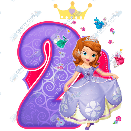 Sophia Princess DTF Transfer for Kids (Ages 1–5) – Adorable Princess Design for Shirts & Birthday Outfits