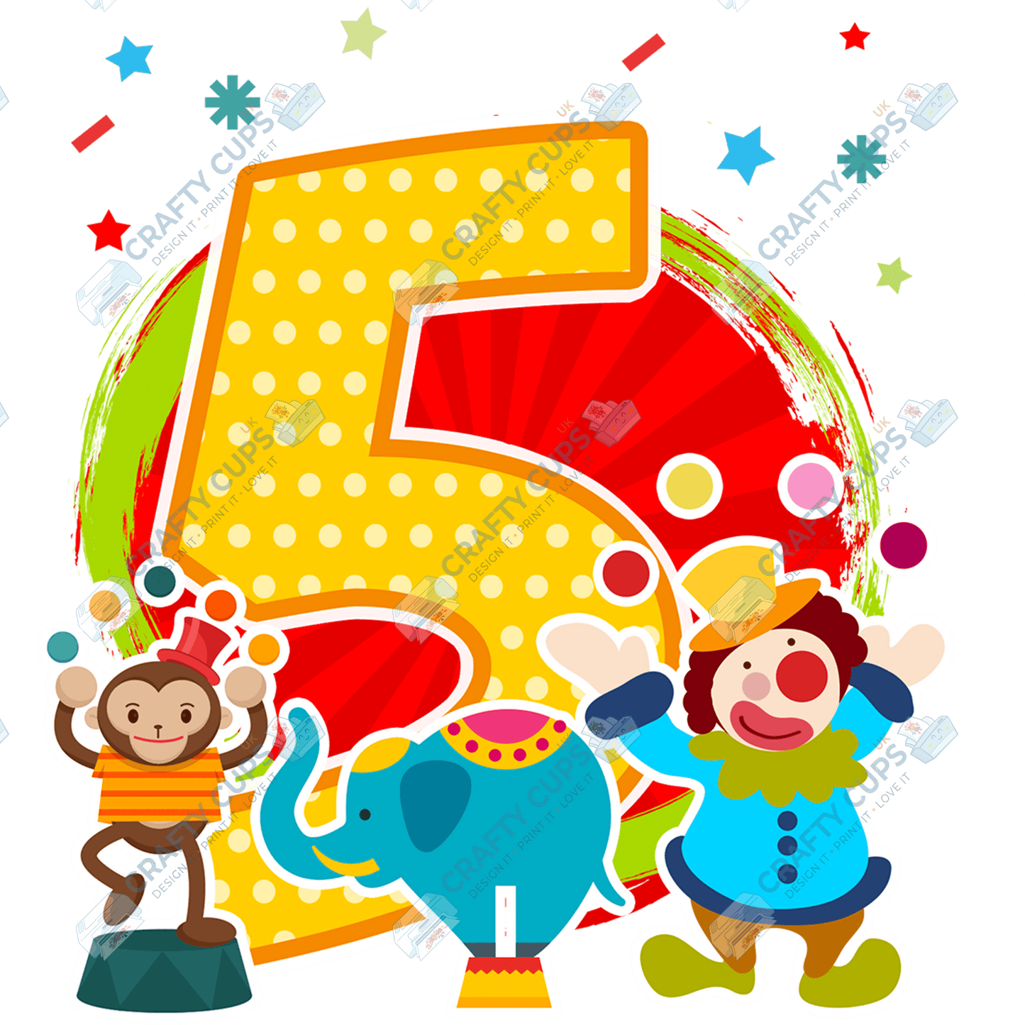 Circus DTF Transfer for Kids (Ages 1–5) – Fun Carnival Design for Shirts & Outfits