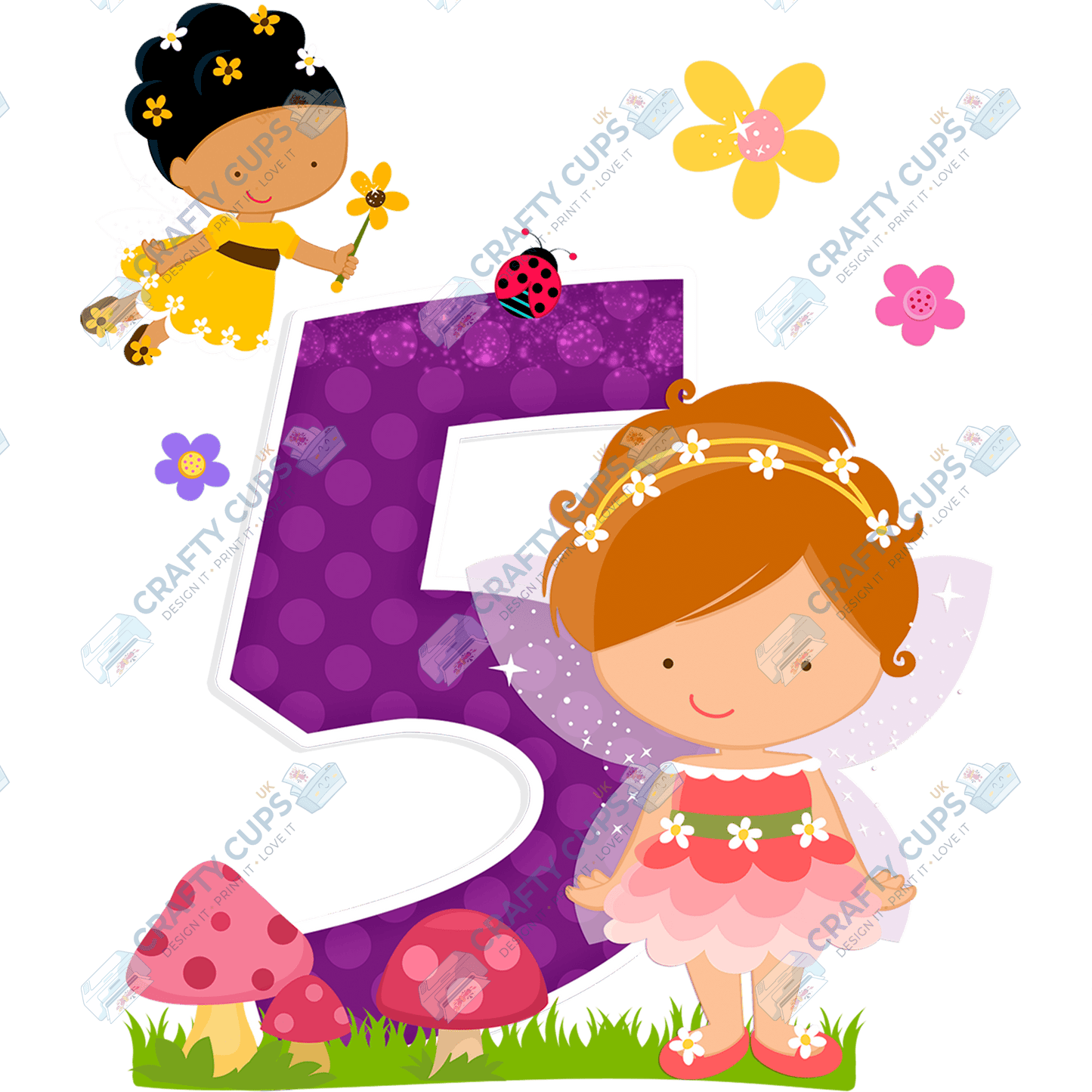 Fairy DTF Transfer for Kids (Ages 1–5) – Magical Fairy Design for Shirts & Outfits