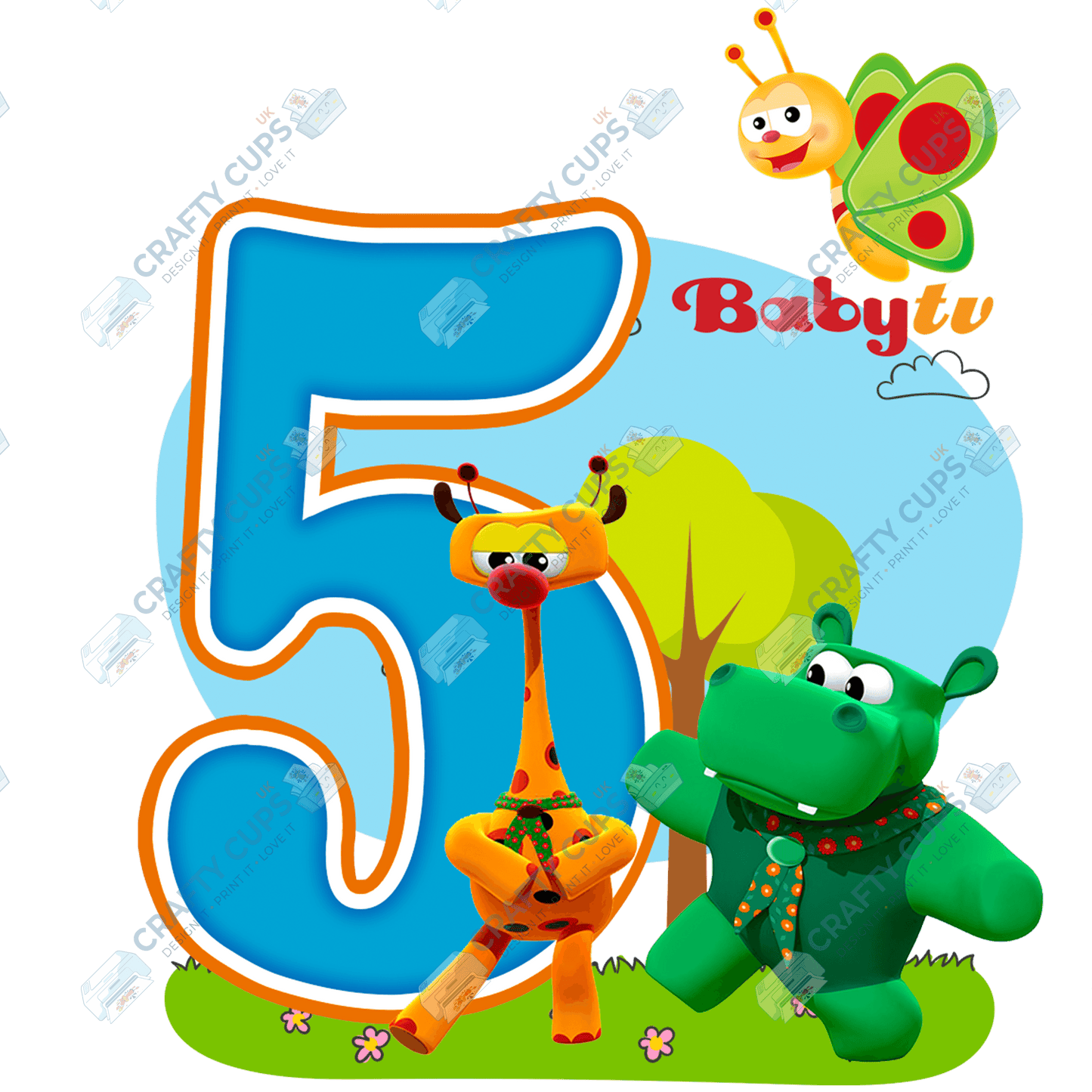 BabyTV DTF Transfers – Cute Designs for Ages 1–5