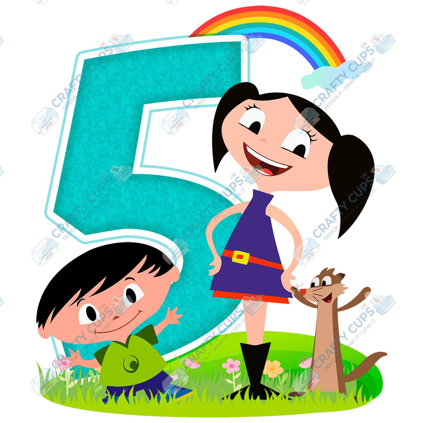 Luna Cartoon DTF Transfers – Cute Designs for Ages 1–5 (4"–10")