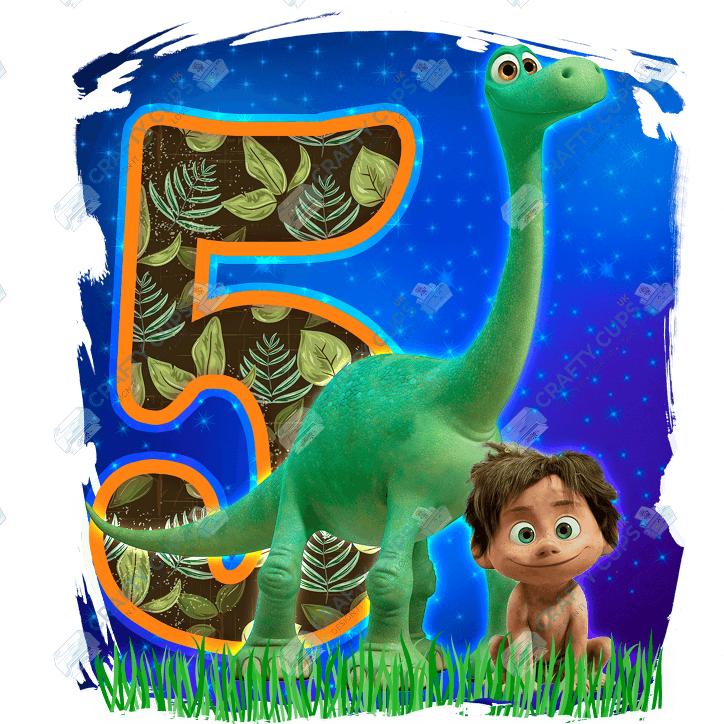 Friendly Dino DTF Transfers – Cute Designs for Ages 2–5 (4"–10")