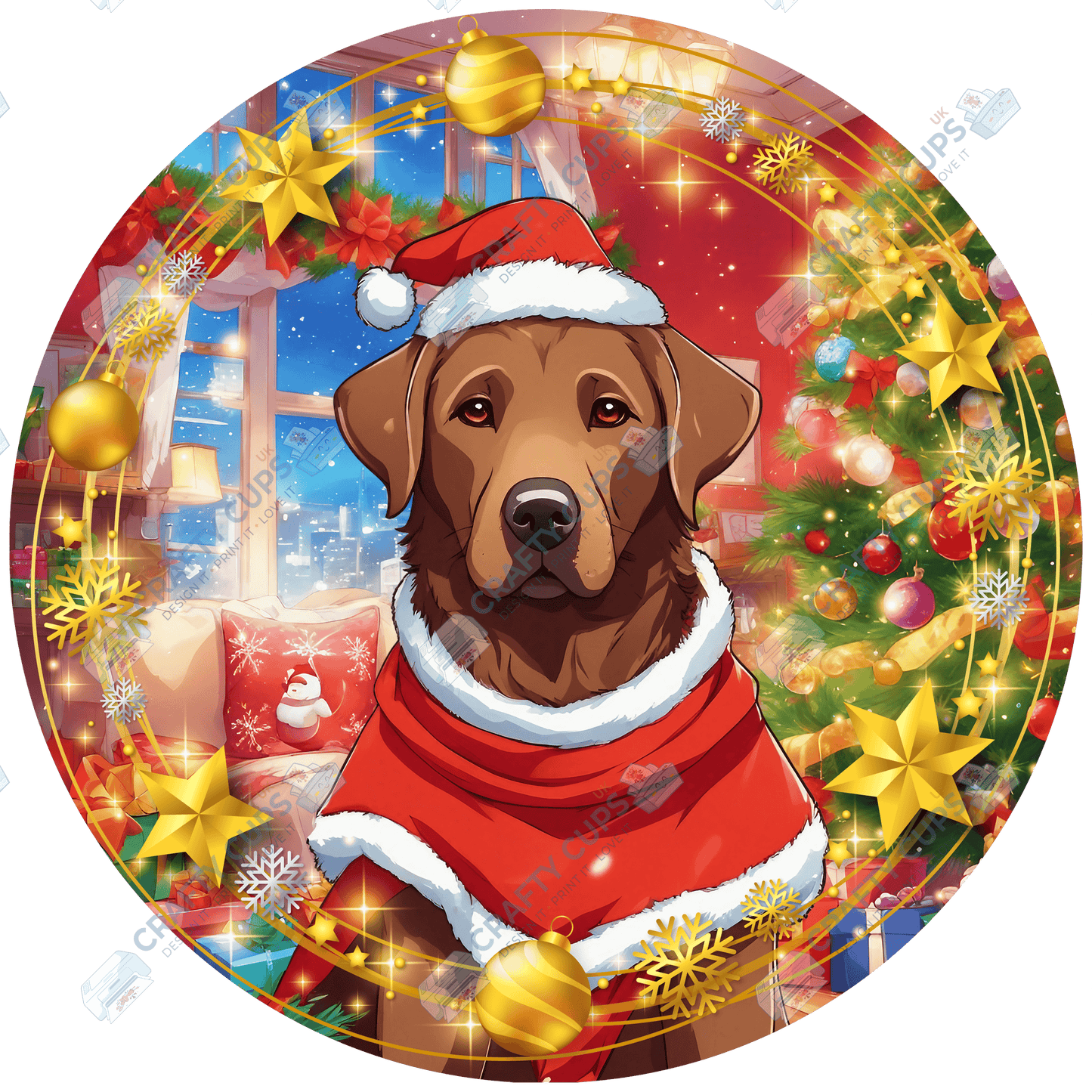 Christmas Dog Breeds DTF Transfer – Part 4 of 6 | Exclusive Secret Sub Design | Various Sizes – Crafty Cups UK