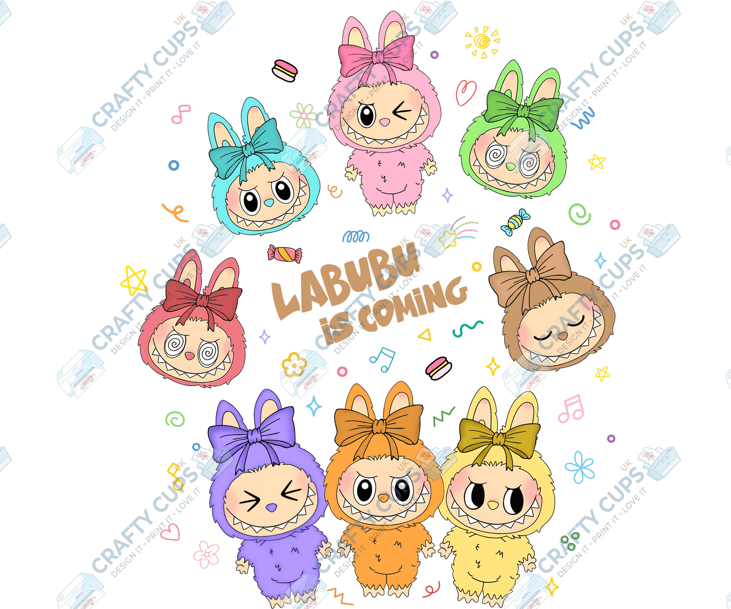 Chibi Monsters DTF Transfer – Cute Anime Style (Part One of Seven), Various Sizes & Designs