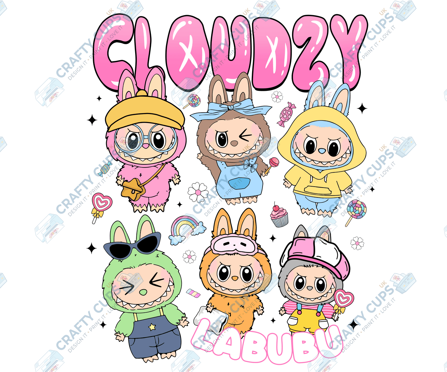 Chibi Monsters DTF Transfer – Cute Anime Style (Part One of Seven), Various Sizes & Designs