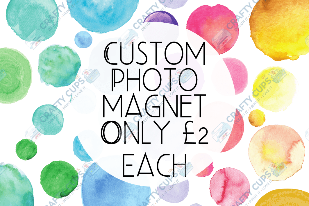 Custom 9x6cm Photo Fridge Magnet – Personalised Design, Only £2 Each