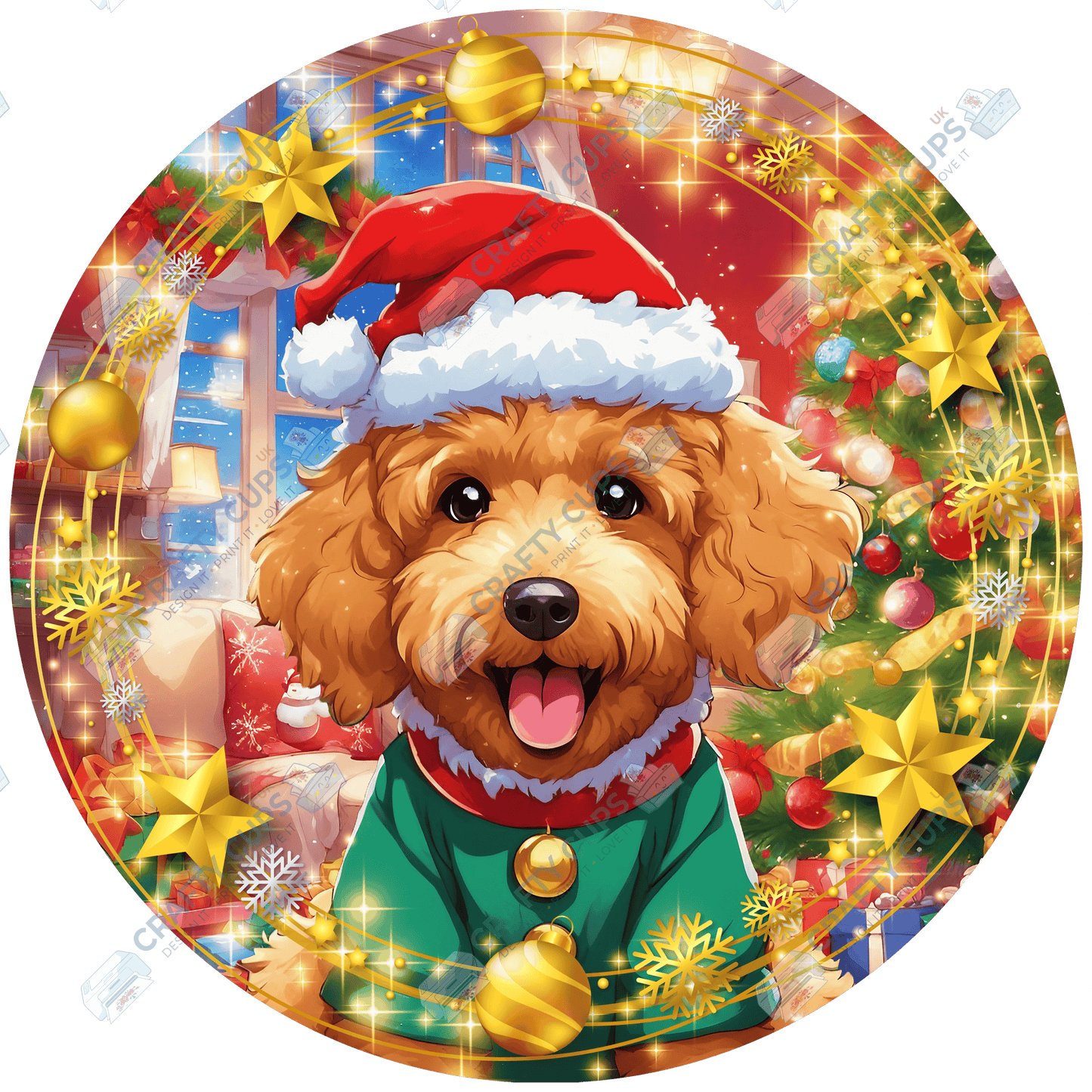 Christmas Dog Breeds DTF Transfer – Part 5 of 6 | Exclusive Secret Sub Design | Various Sizes – Crafty Cups UK