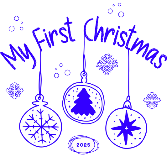 My First Christmas 2025 DTF Transfer Print – Baby’s First Christmas Design – Multiple Sizes & Colours – Ready to Press