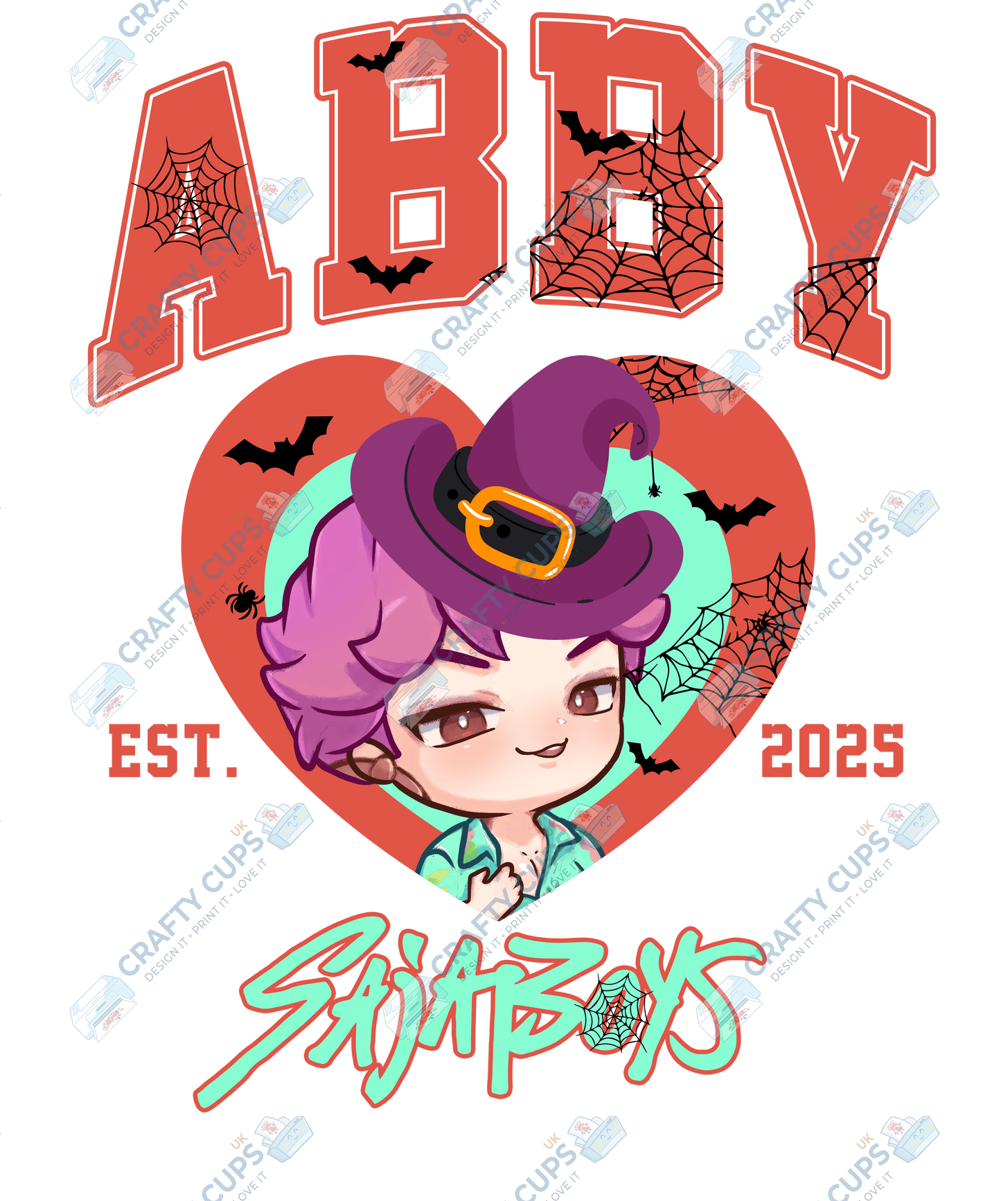 Halloween Demon Hunters DTF Transfer – Spooky Anime Style Design (Part One of Four), Various Sizes & Heat Press Ready