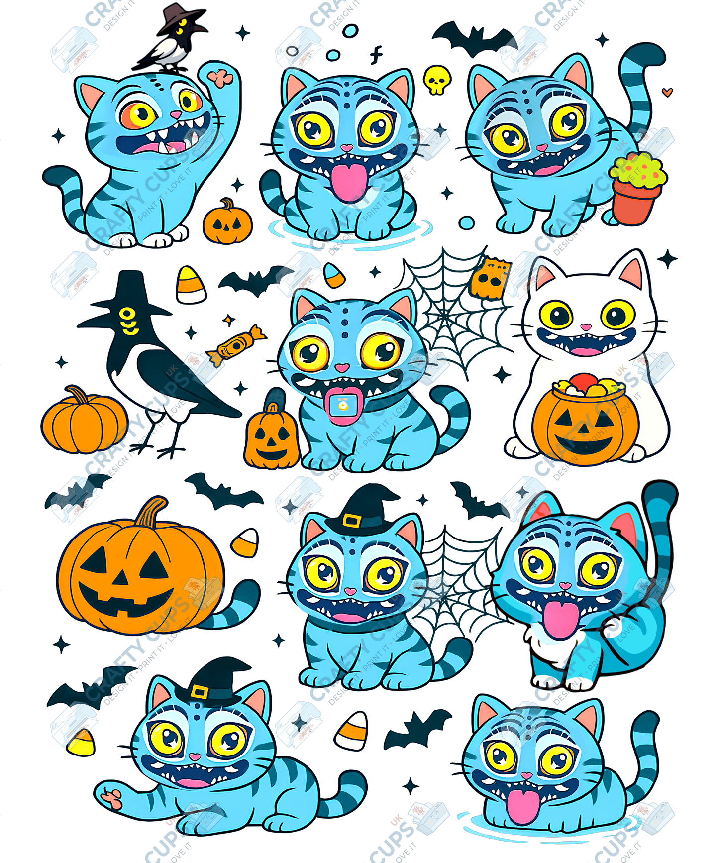 Halloween Demon Hunters DTF Transfer – Spooky Anime Style Design (Part Two of Four), Various Sizes & Heat Press Ready