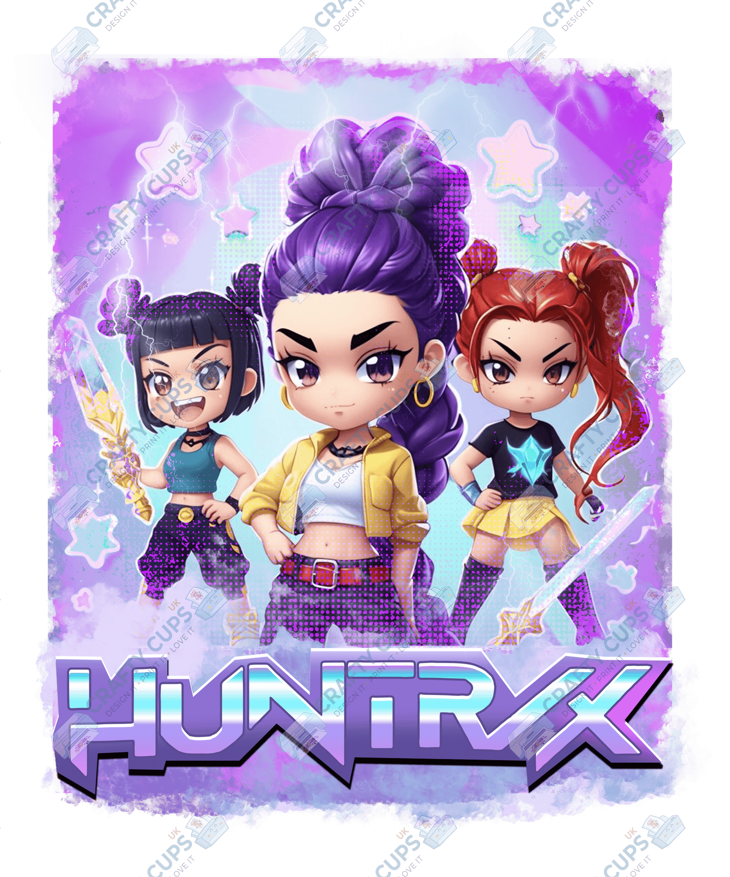 Demon Hunters DTF Transfer – Various Designs & Sizes (Part One of Six), Heat Press Ready