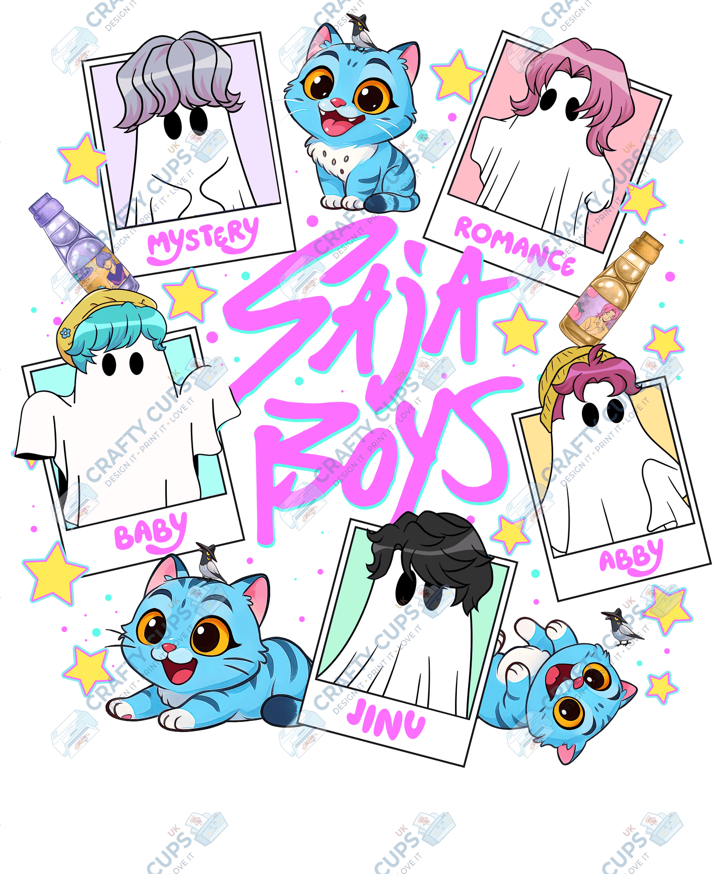 Halloween Demon Hunters DTF Transfer – Spooky Anime Style Design (Part Two of Four), Various Sizes & Heat Press Ready