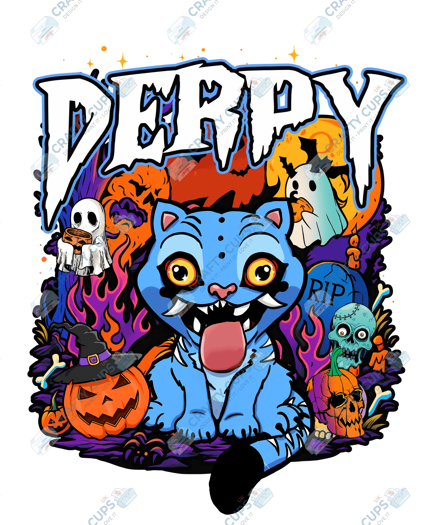 Halloween Demon Hunters DTF Transfer – Spooky Anime Style Design (Part Two of Four), Various Sizes & Heat Press Ready