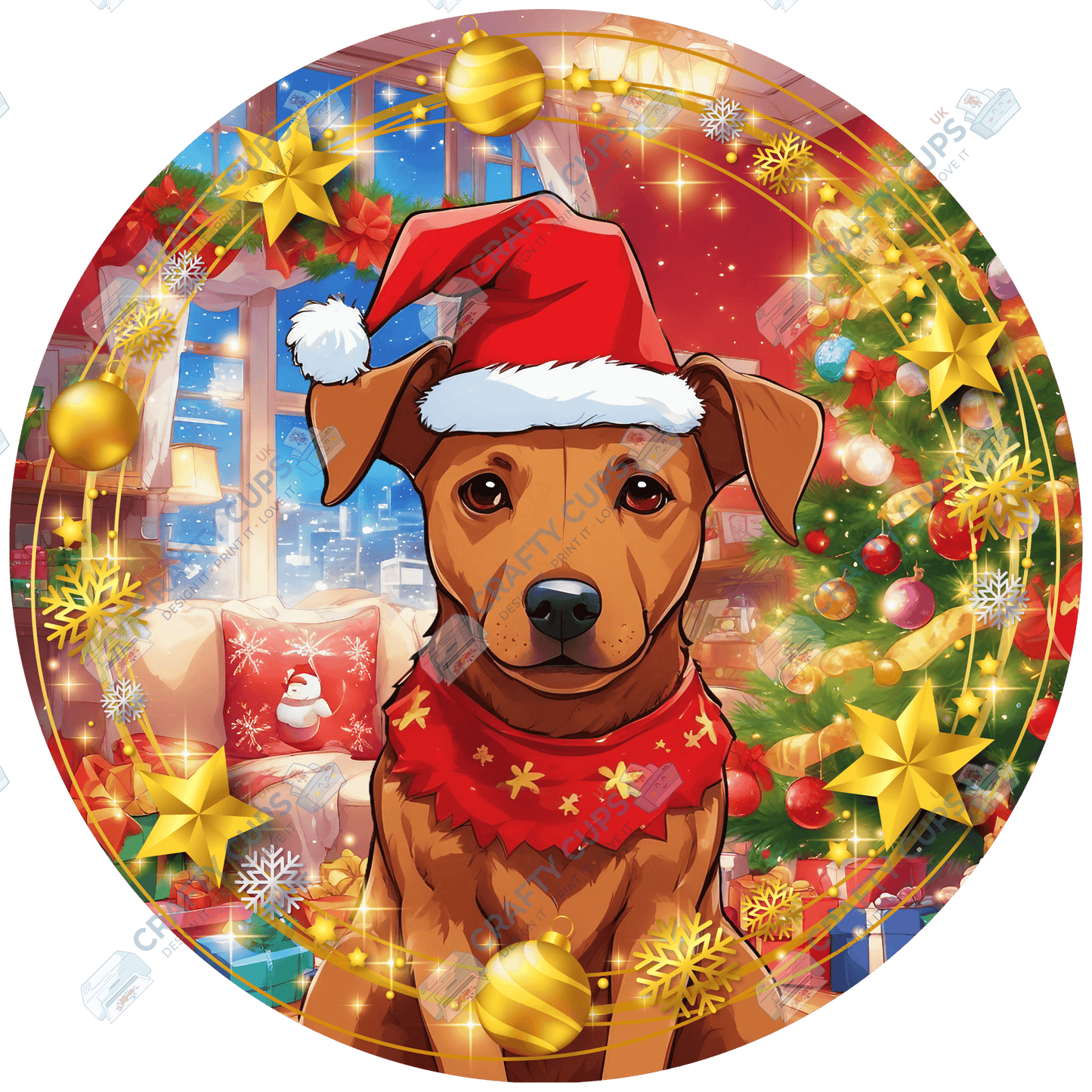 Christmas Dog Breeds DTF Transfer – Part 5 of 6 | Exclusive Secret Sub Design | Various Sizes – Crafty Cups UK