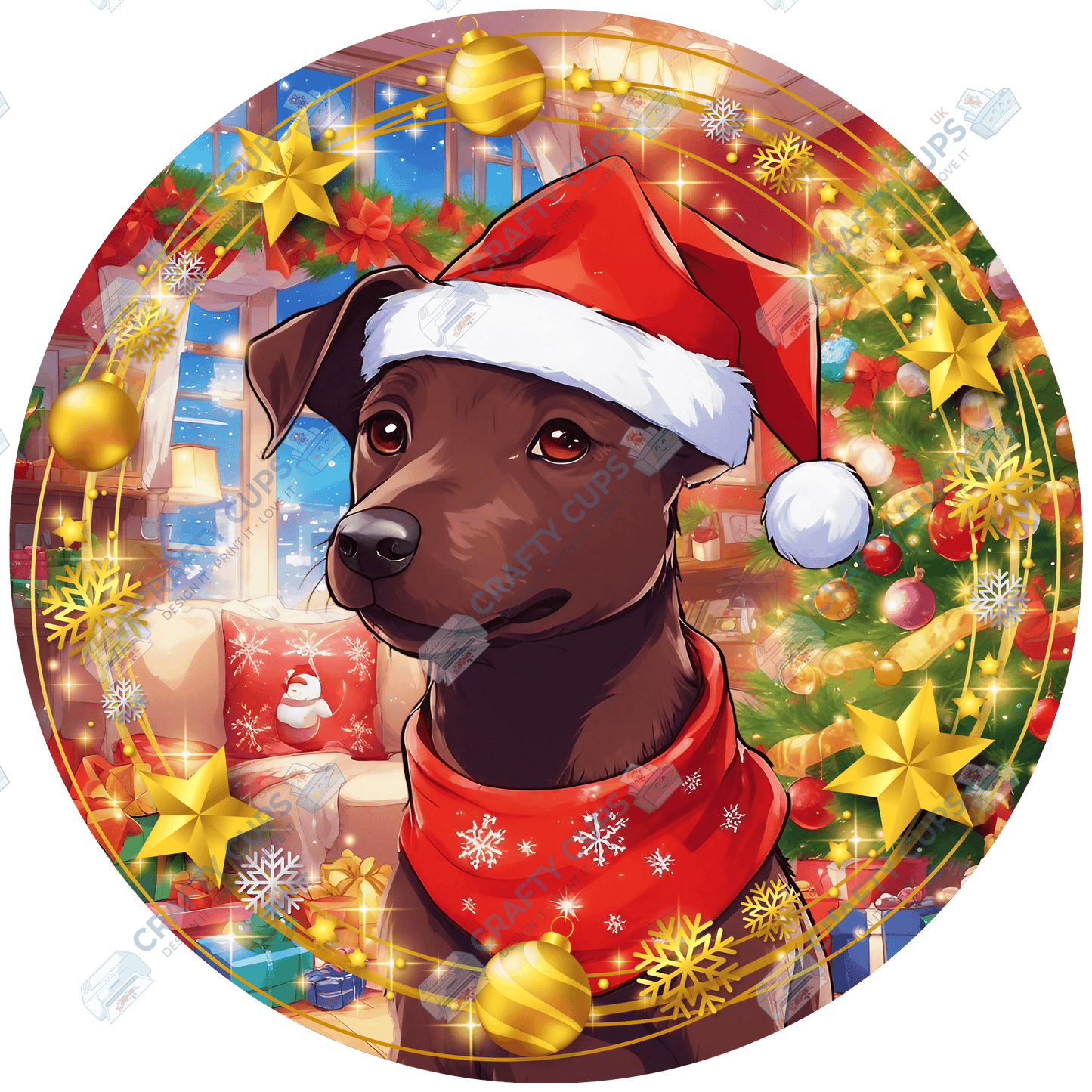 Christmas Dog Breeds DTF Transfer – Part 5 of 6 | Exclusive Secret Sub Design | Various Sizes – Crafty Cups UK