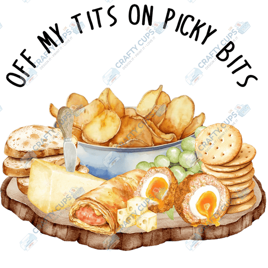 Off My Tits On Picky Bits – Limited Edition DTF Transfer by The Silly Sloth | Various Sizes & Designs | Only 100 Prints