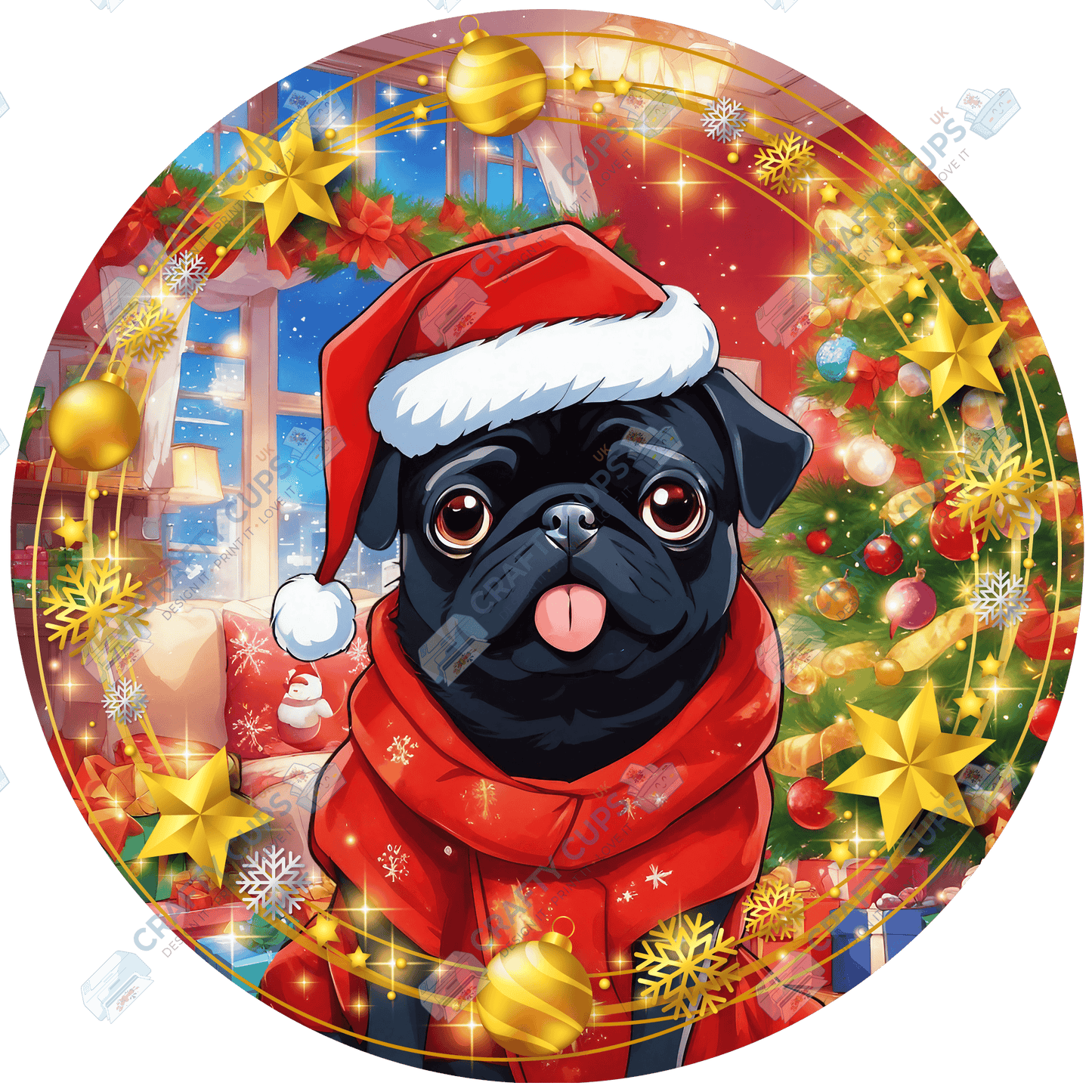 Christmas Dog Breeds DTF Transfer – Part 5 of 6 | Exclusive Secret Sub Design | Various Sizes – Crafty Cups UK