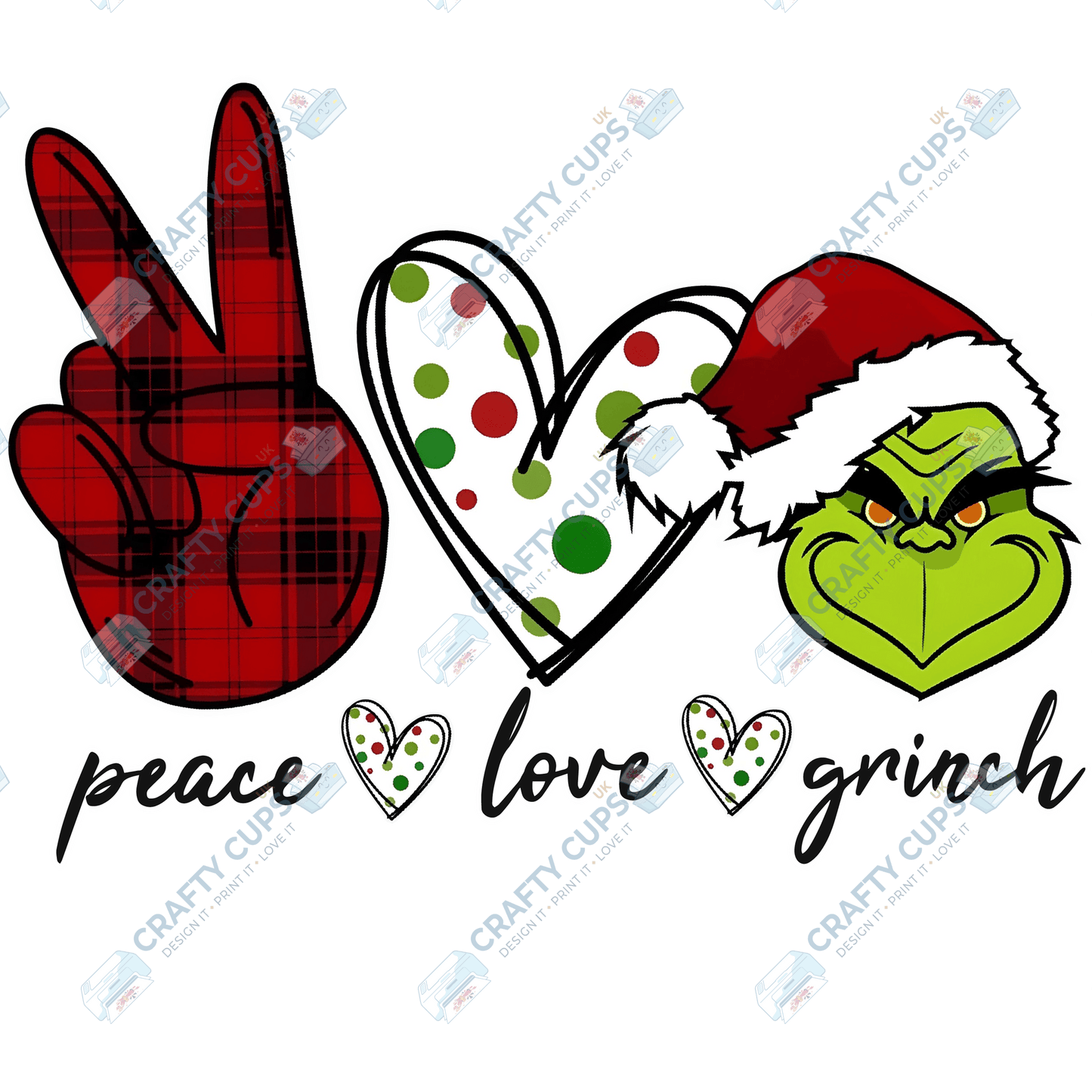 Grinch DTF Transfers – Various Christmas Designs & Sizes (4"–10")