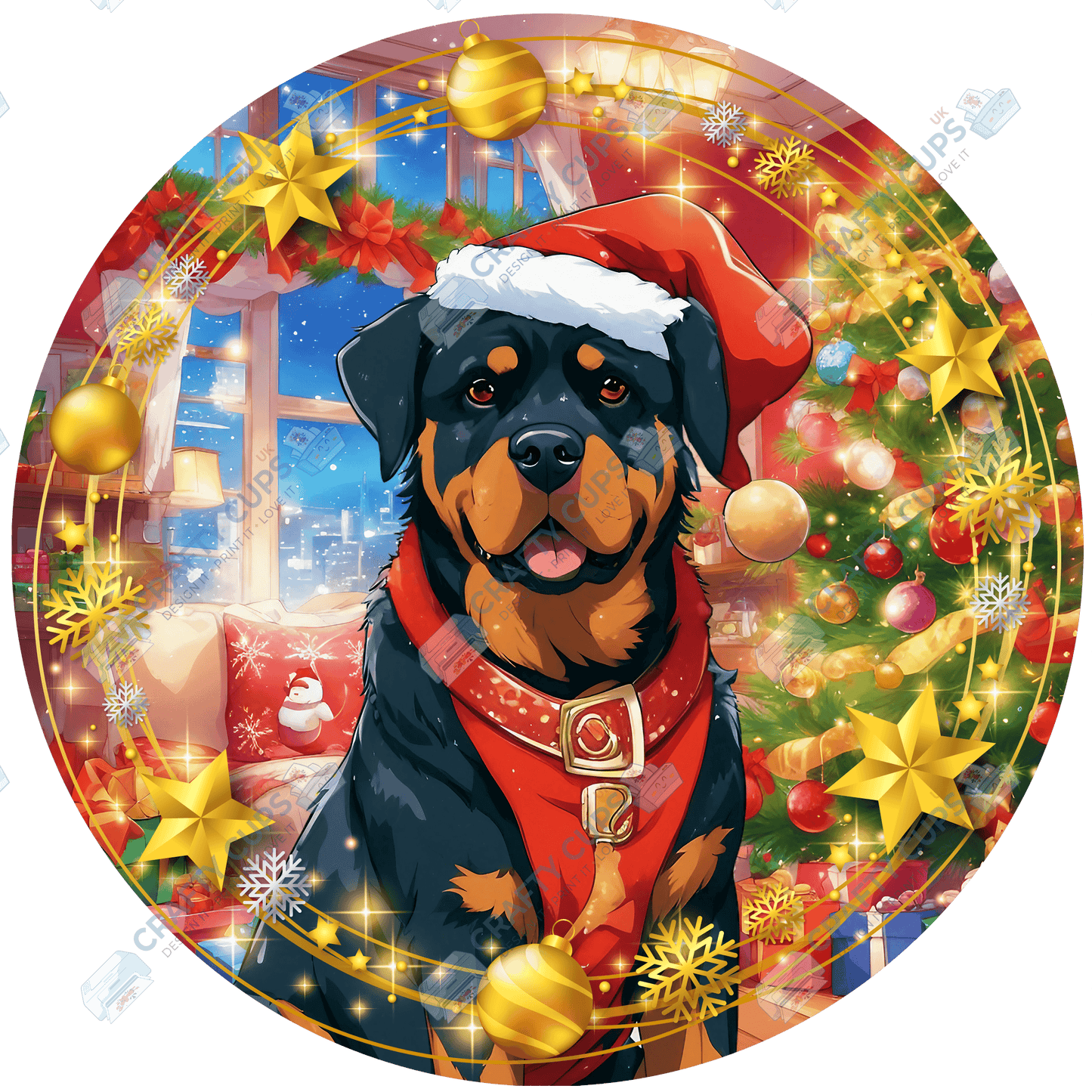 Christmas Dog Breeds DTF Transfer – Part 5 of 6 | Exclusive Secret Sub Design | Various Sizes – Crafty Cups UK