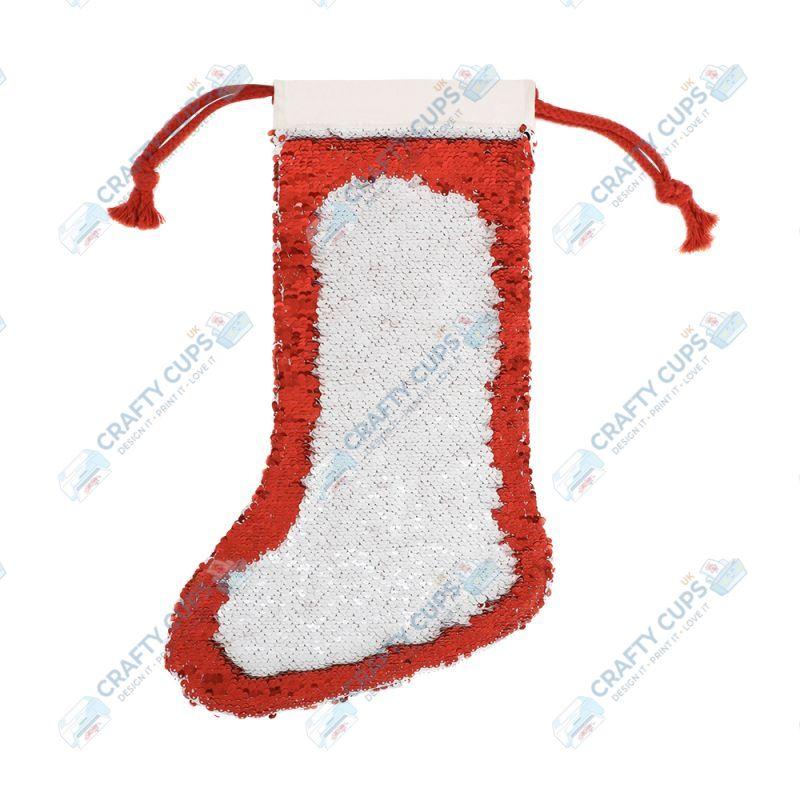 Sublimation Blank Sequin Christmas Stocking (40 x 26 cm)