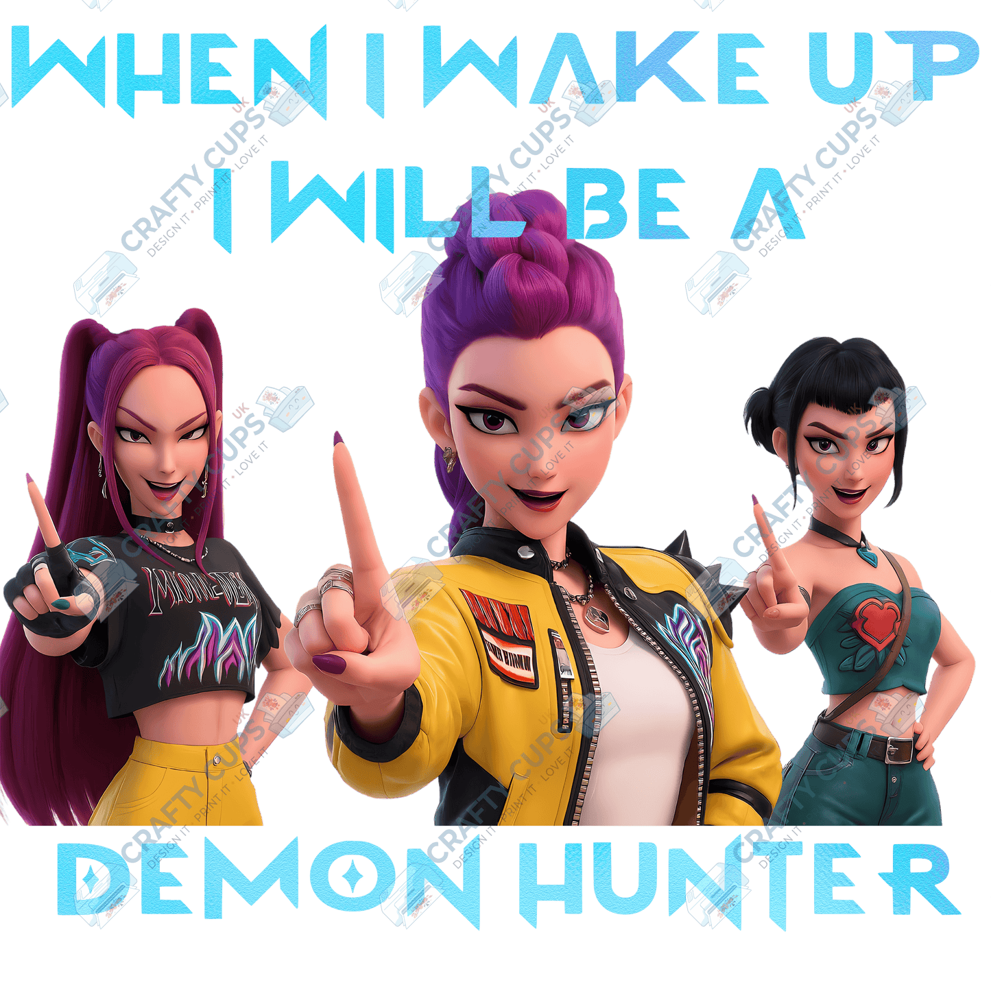 Demon Hunters Birthday DTF Transfer – Various Designs & Sizes, Heat Press Ready